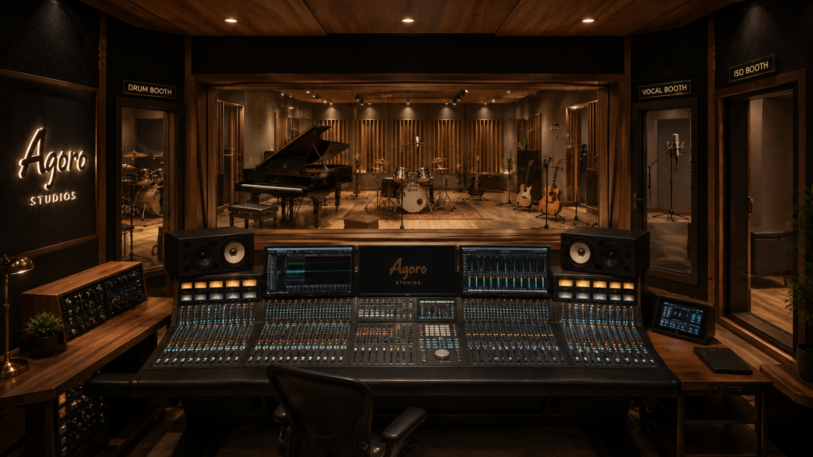 A still from the Agoro Studios music room